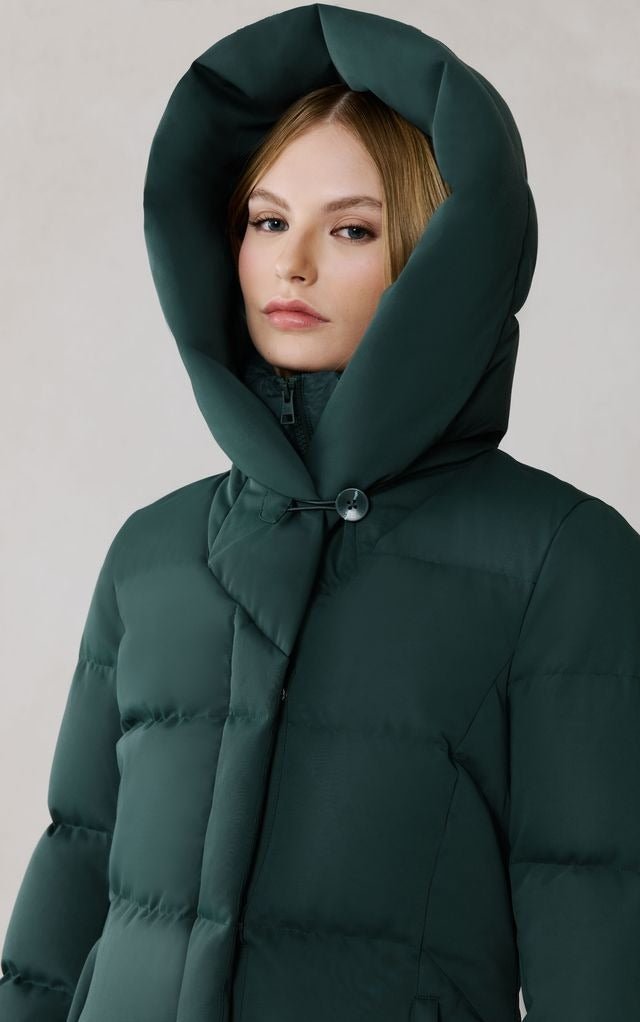 SOIA&KYO TALYSE - C - Semi - Fitted Classic Down Coat With Bib & Hood - Boutique Bubbles