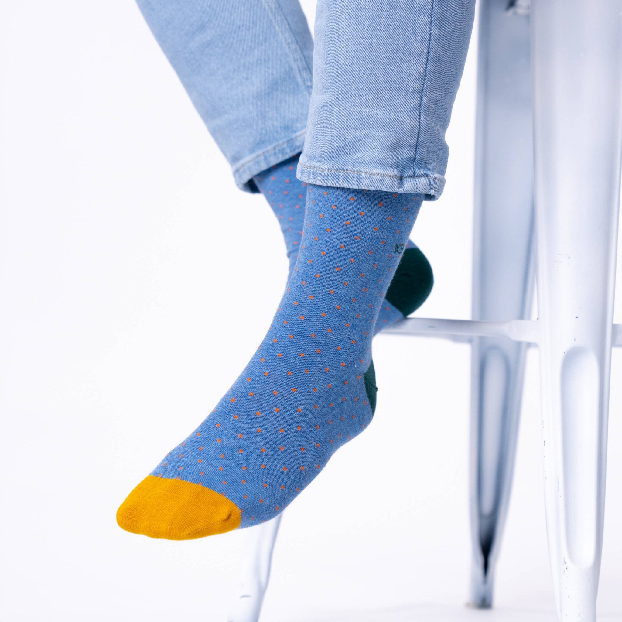 Square combed - cotton socks - Jeans - Boutique Bubbles