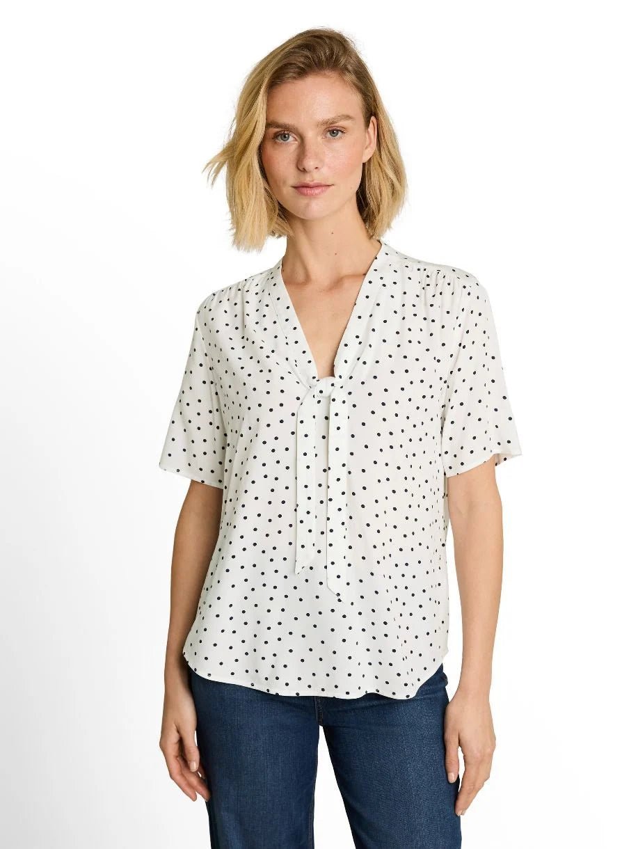 TOM TAILOR - Blouse printed with v-neck - 1051189 - Boutique Bubbles