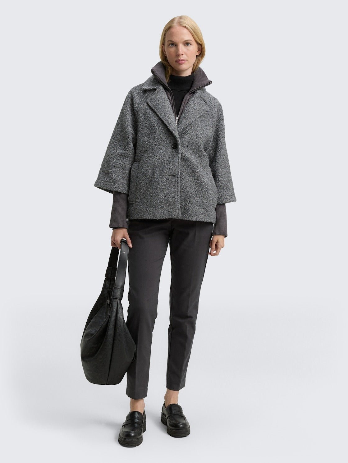 TOM TAILOR - Bouclé cape jacket in a 2 - in - 1 look - 1046602 - Boutique Bubbles