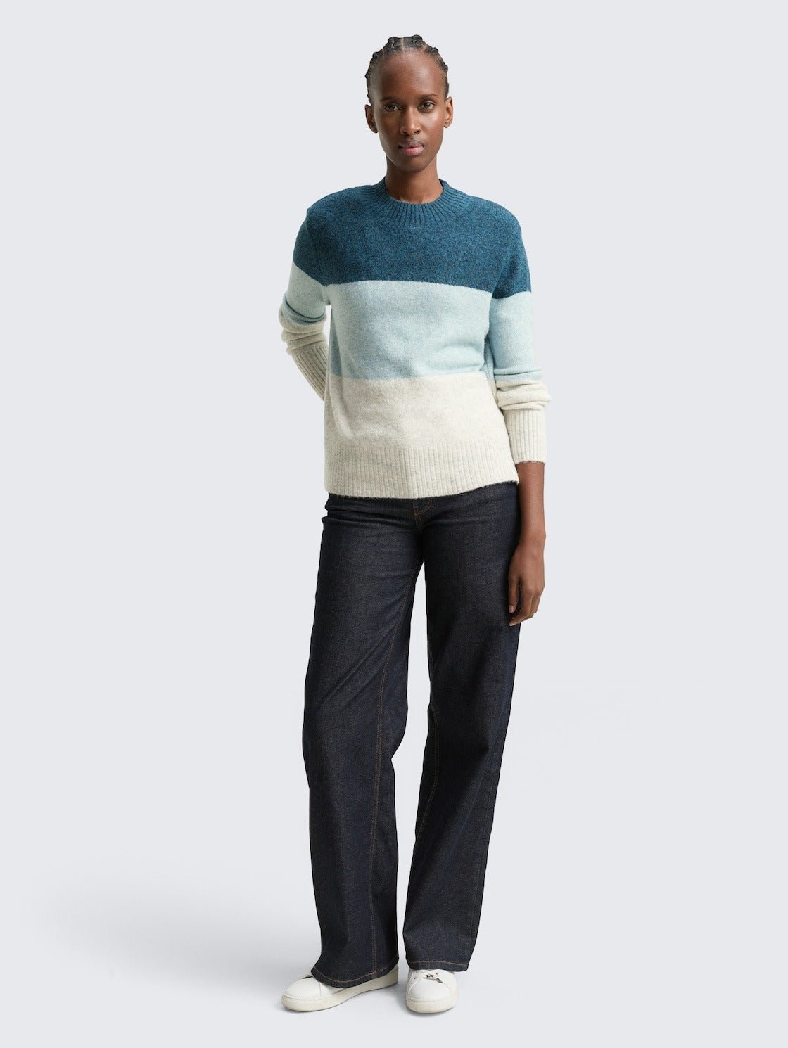 TOM TAILOR - Knitted jumper with colour blocking - 1047880 - Boutique Bubbles