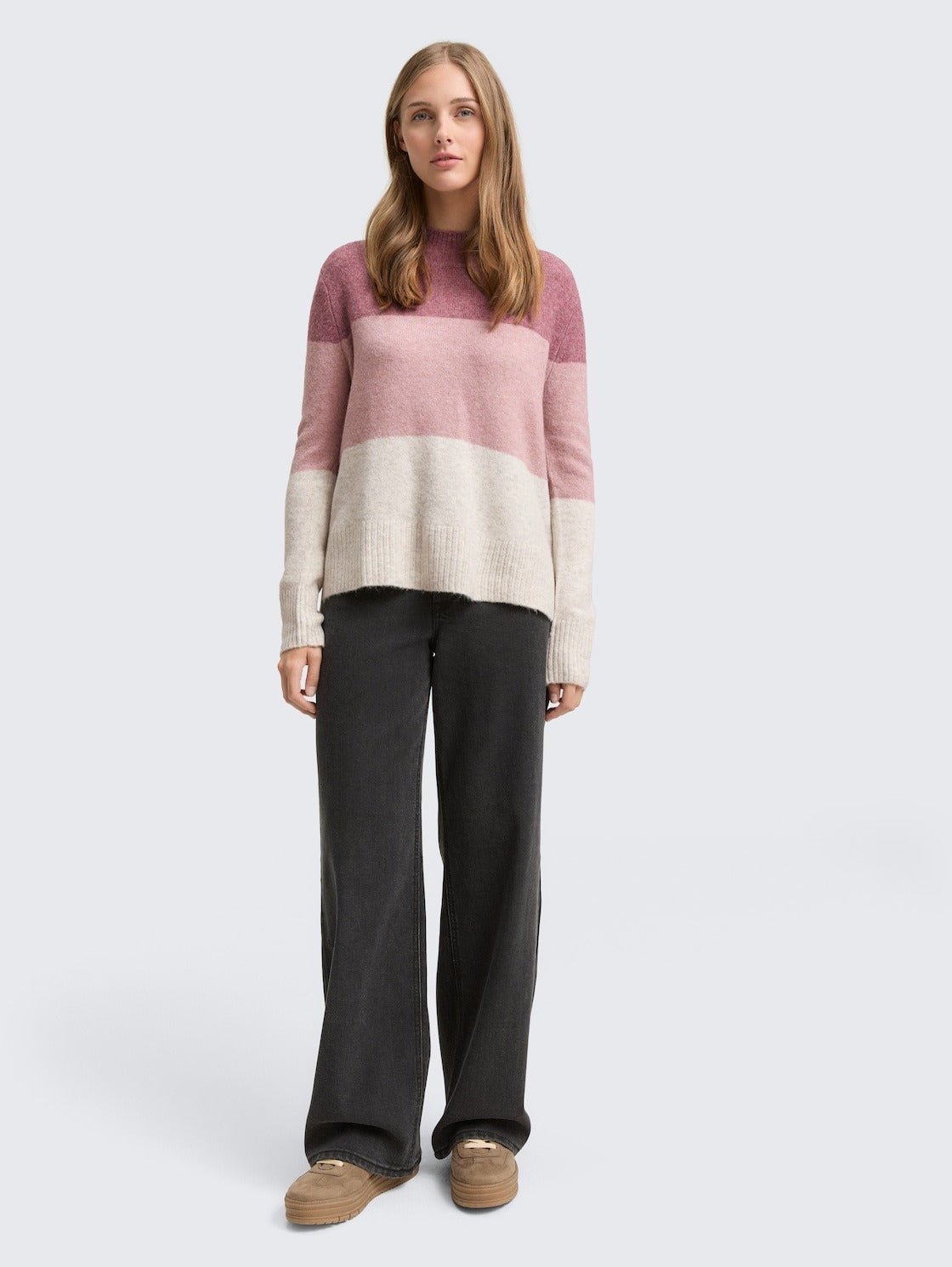 TOM TAILOR - Knitted jumper with colour blocking - 1047880 - Boutique Bubbles