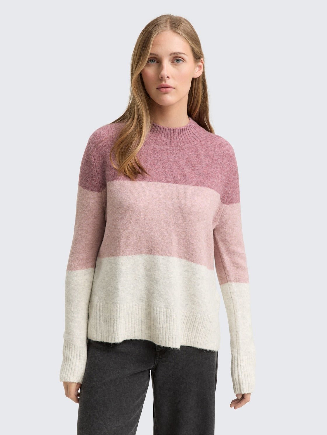 TOM TAILOR - Knitted jumper with colour blocking - 1047880 - Boutique Bubbles