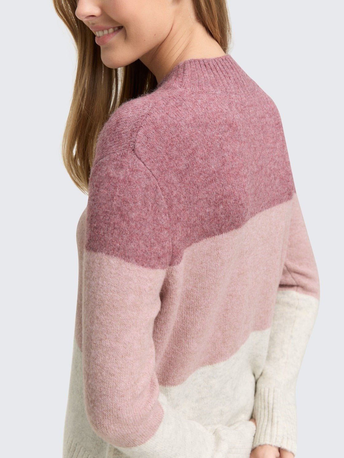 TOM TAILOR - Knitted jumper with colour blocking - 1047880 - Boutique Bubbles
