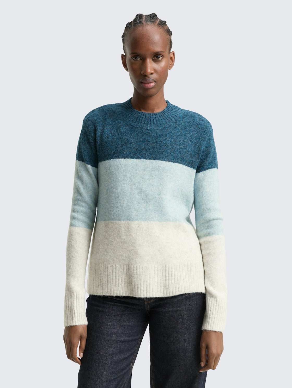 TOM TAILOR - Knitted jumper with colour blocking - 1047880 - Boutique Bubbles