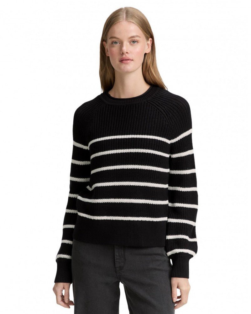 TOM TAILOR - Knitted jumper with light balloon sleeves - 1043309 - Boutique Bubbles