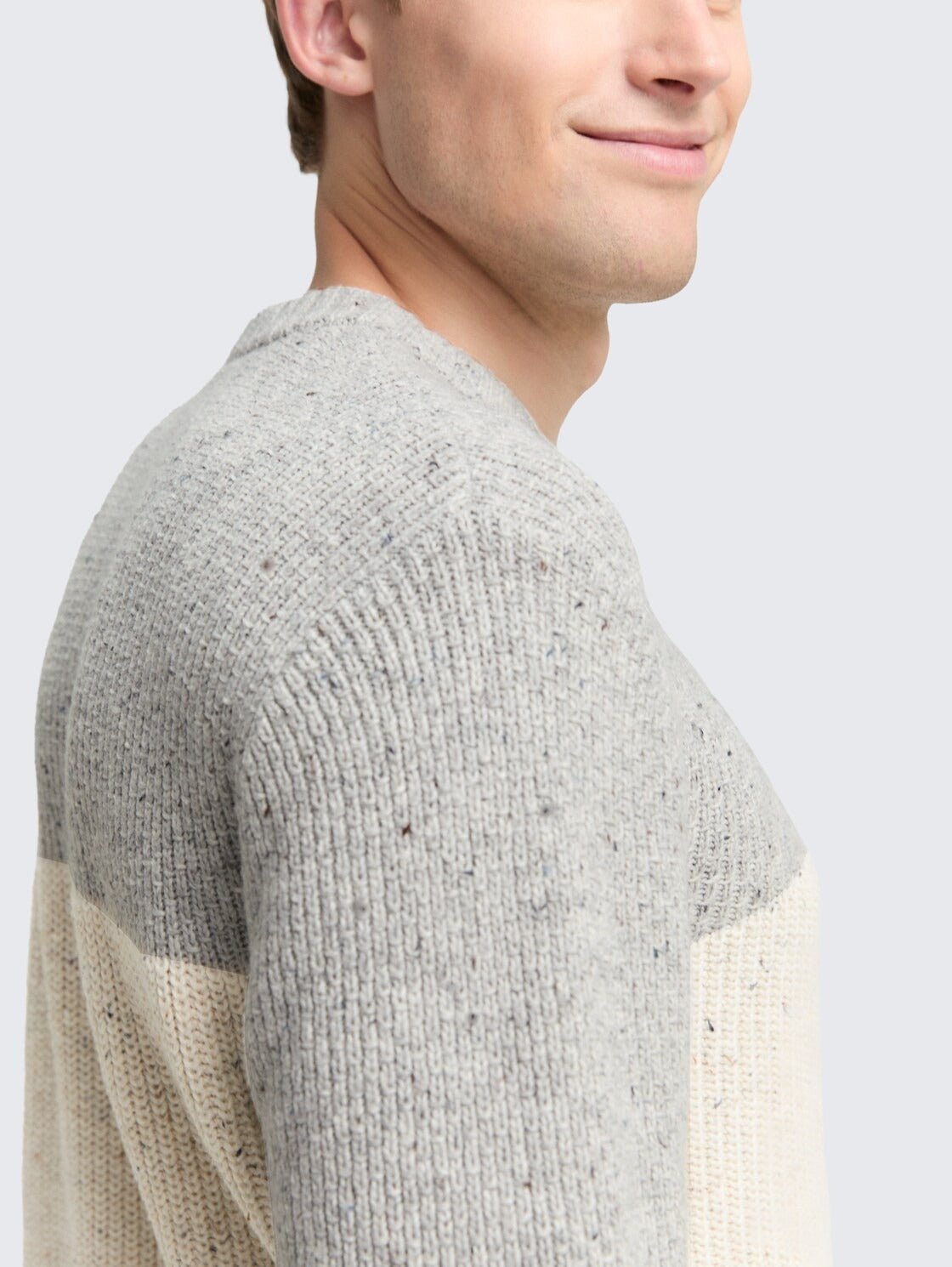 TOM TAILOR - Knitted jumper with mixed textures - 1048712 - Boutique Bubbles