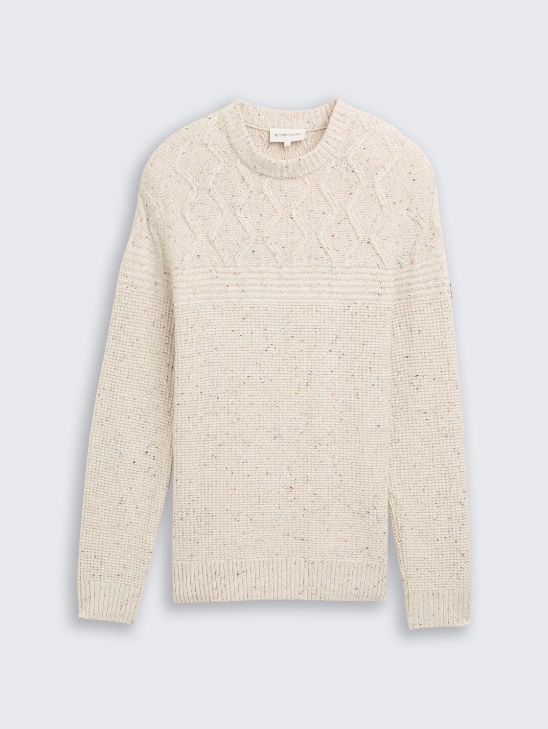 TOM TAILOR - Knitted jumper with mixed textures - 1048740 - Boutique Bubbles