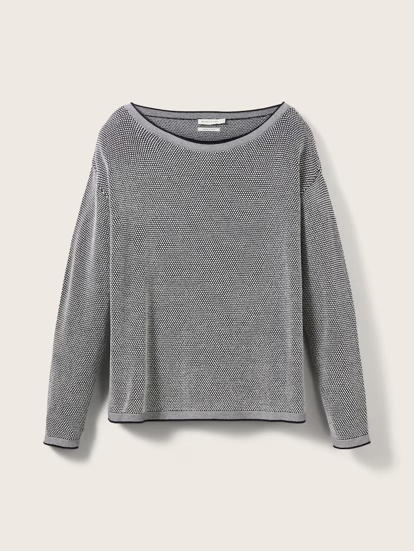 TOM TAILOR - Knitted jumper with texture - 1033125 - Boutique Bubbles