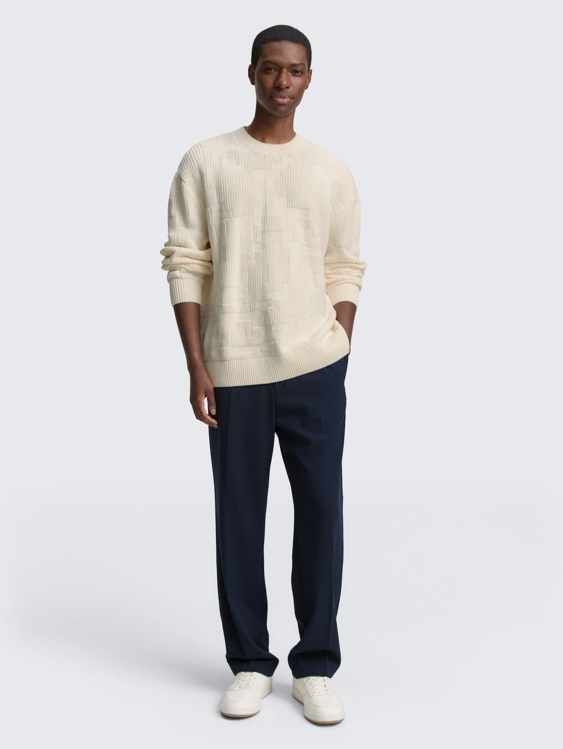 TOM TAILOR - Loose fit knitted jumper with pattern - 1047982 - Boutique Bubbles