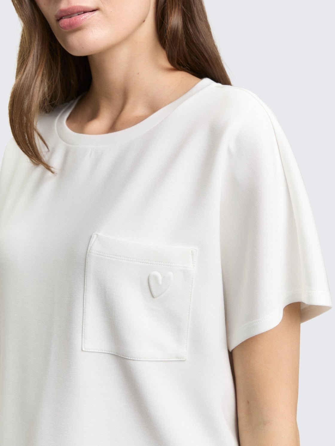 TOM TAILOR - Loose fit scuba T-shirt with breast pocket - 1050844 - Boutique Bubbles