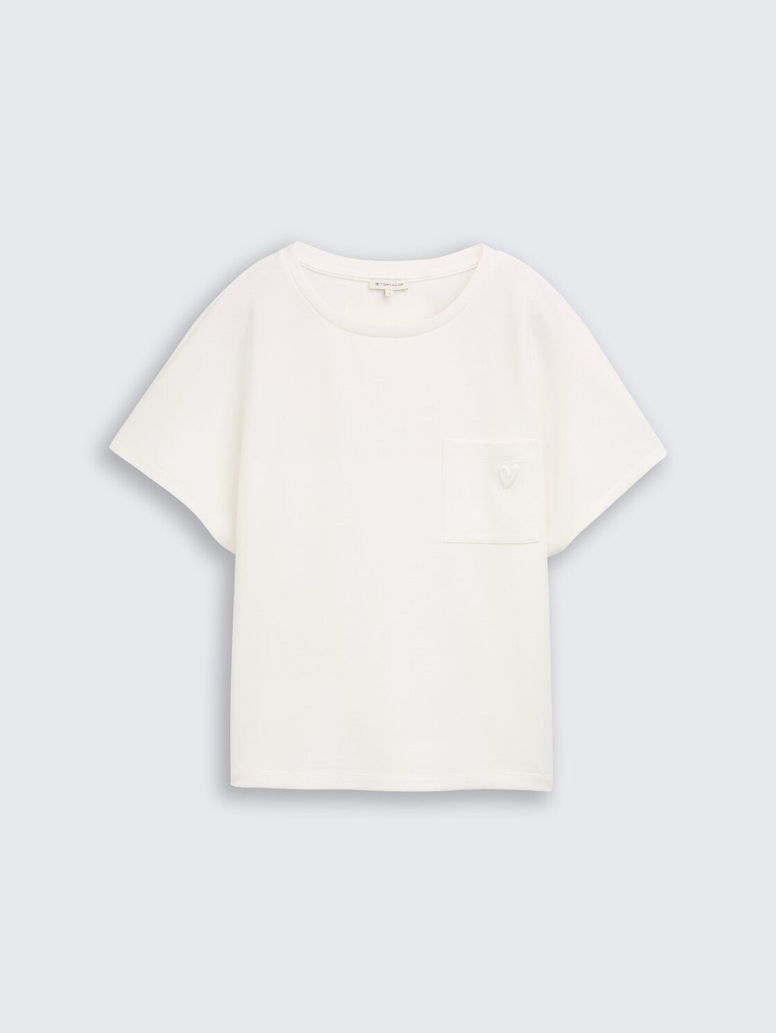 TOM TAILOR - Loose fit scuba T-shirt with breast pocket - 1050844 - Boutique Bubbles