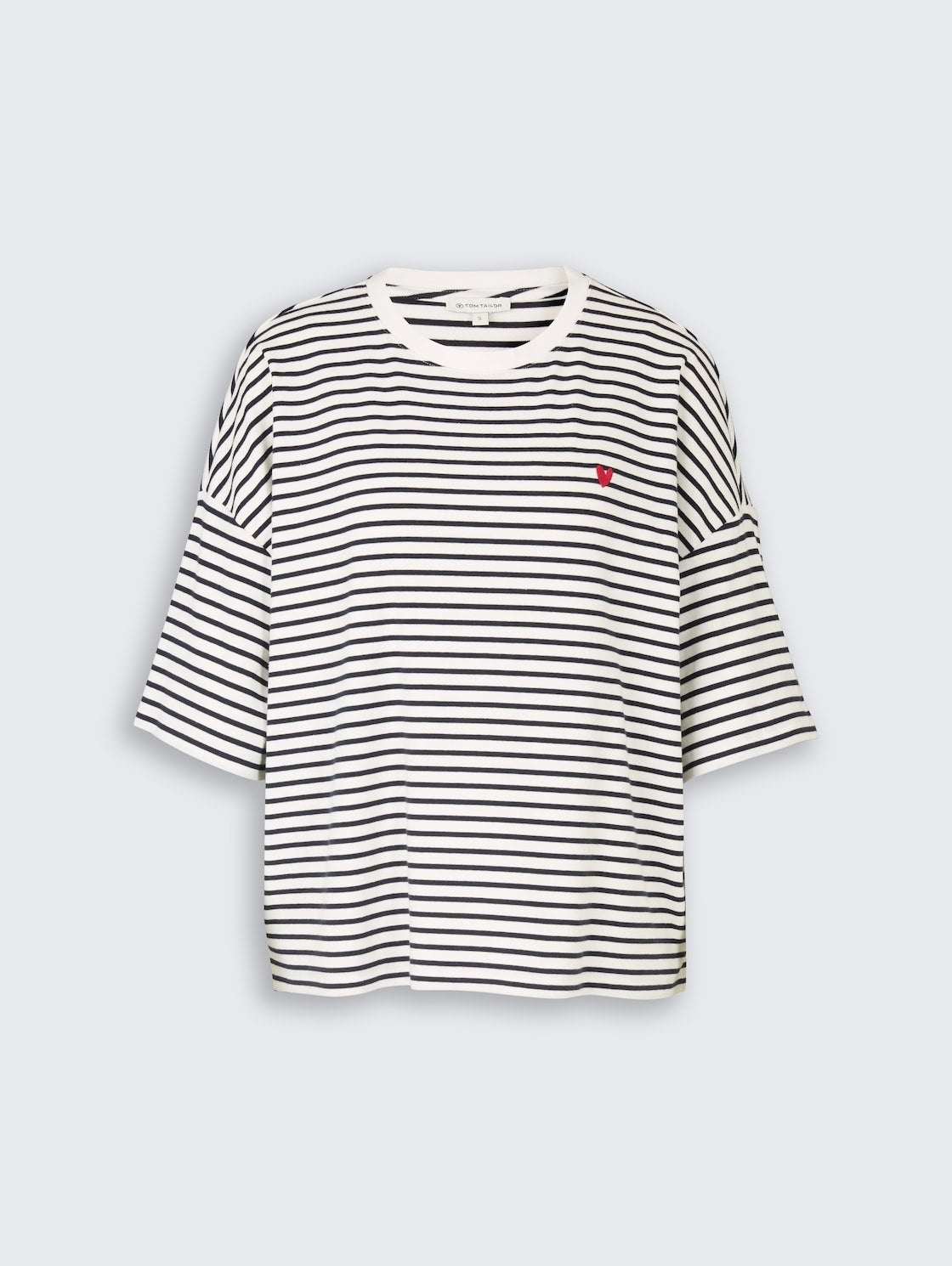 TOM TAILOR - Oversize T-shirt with stripe pattern - 1050847 - Boutique Bubbles