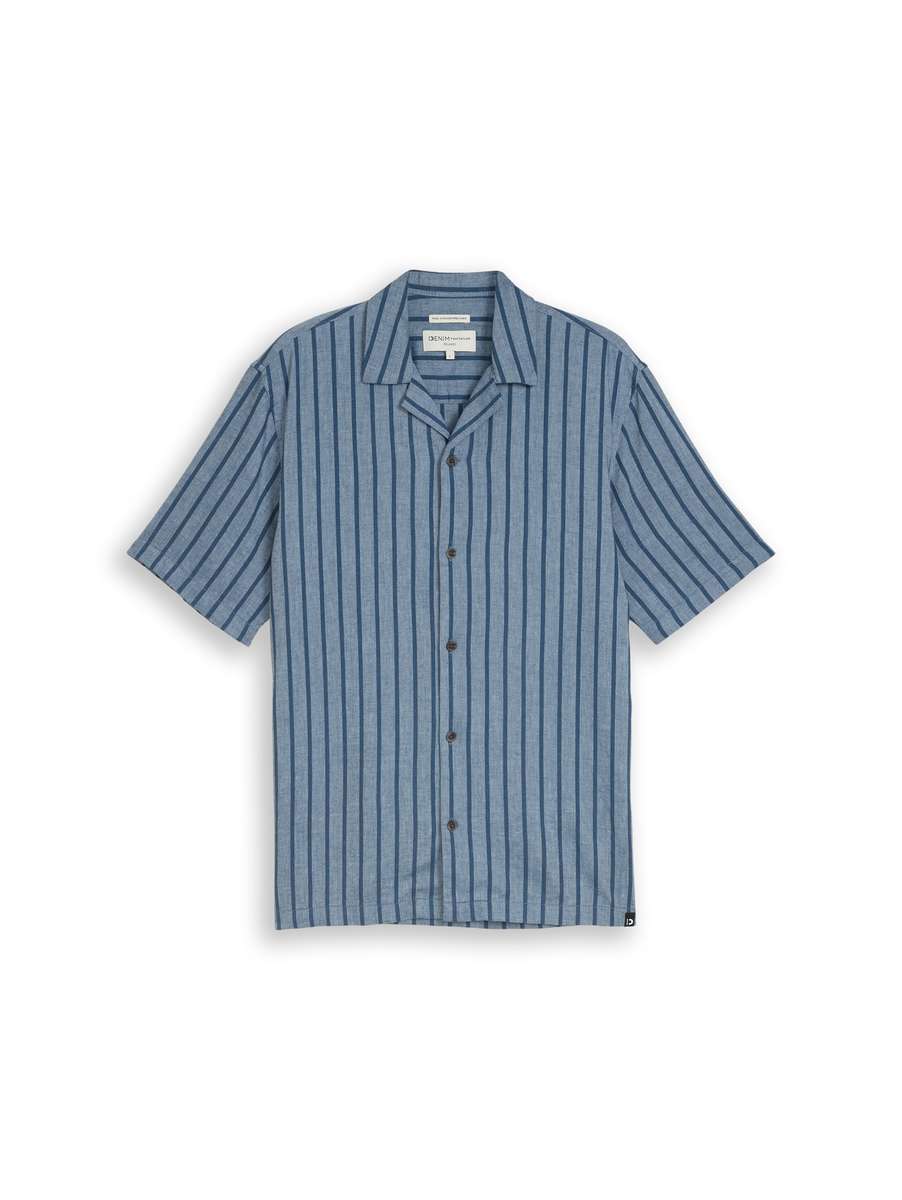 TOM TAILOR - Relaxed Striped Viscose Linen Shirt - 1049646 - Boutique Bubbles