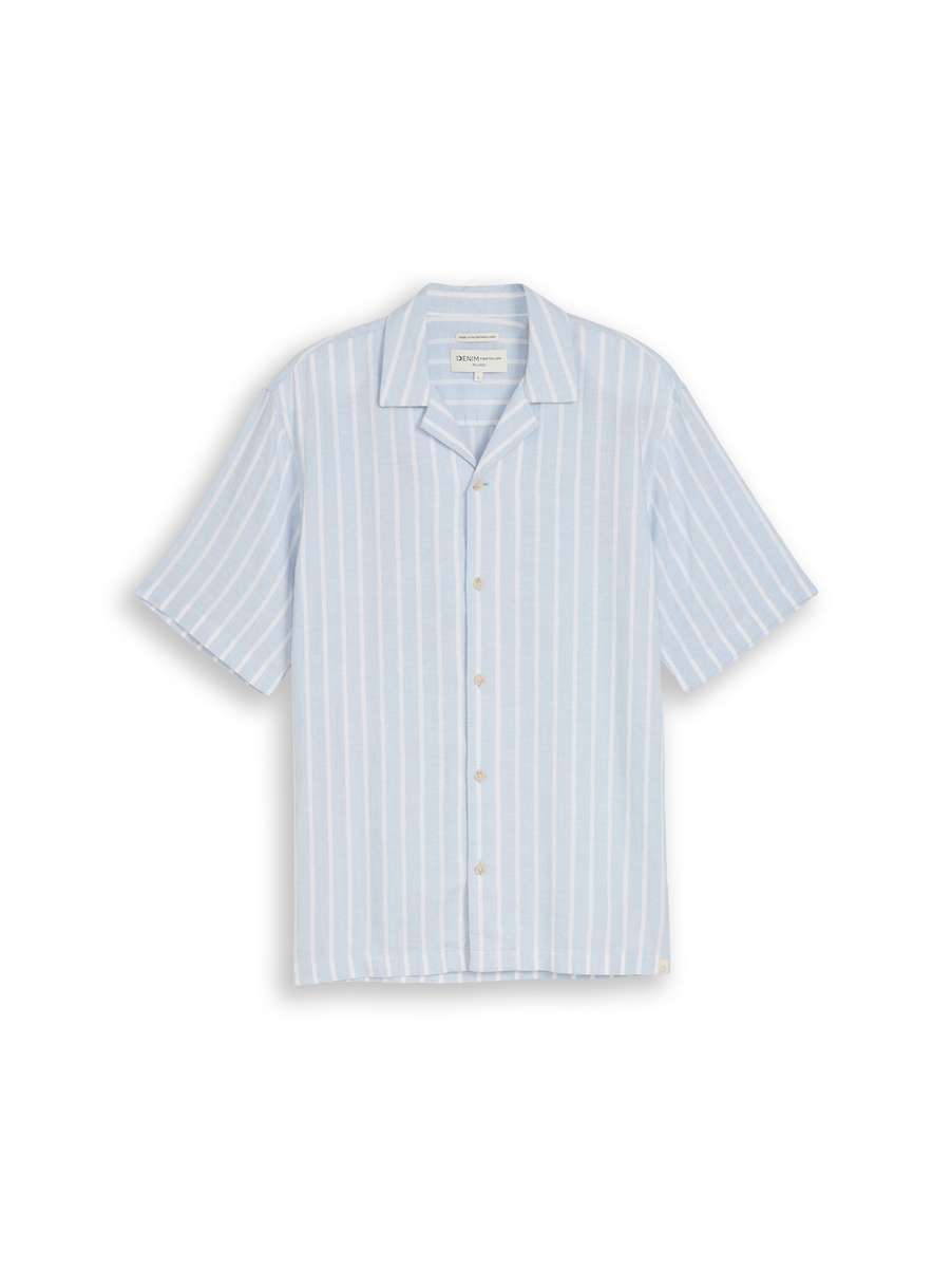 TOM TAILOR - Relaxed Striped Viscose Linen Shirt - 1049646 - Boutique Bubbles