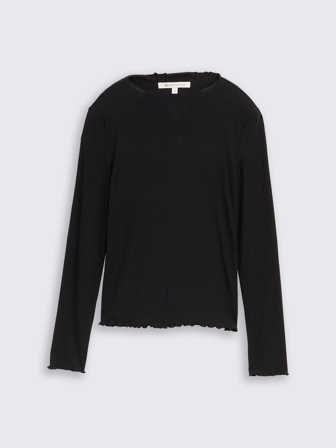 TOM TAILOR - Ribbed long - sleeved shirt with stand - up collar - 1048344 - Boutique Bubbles