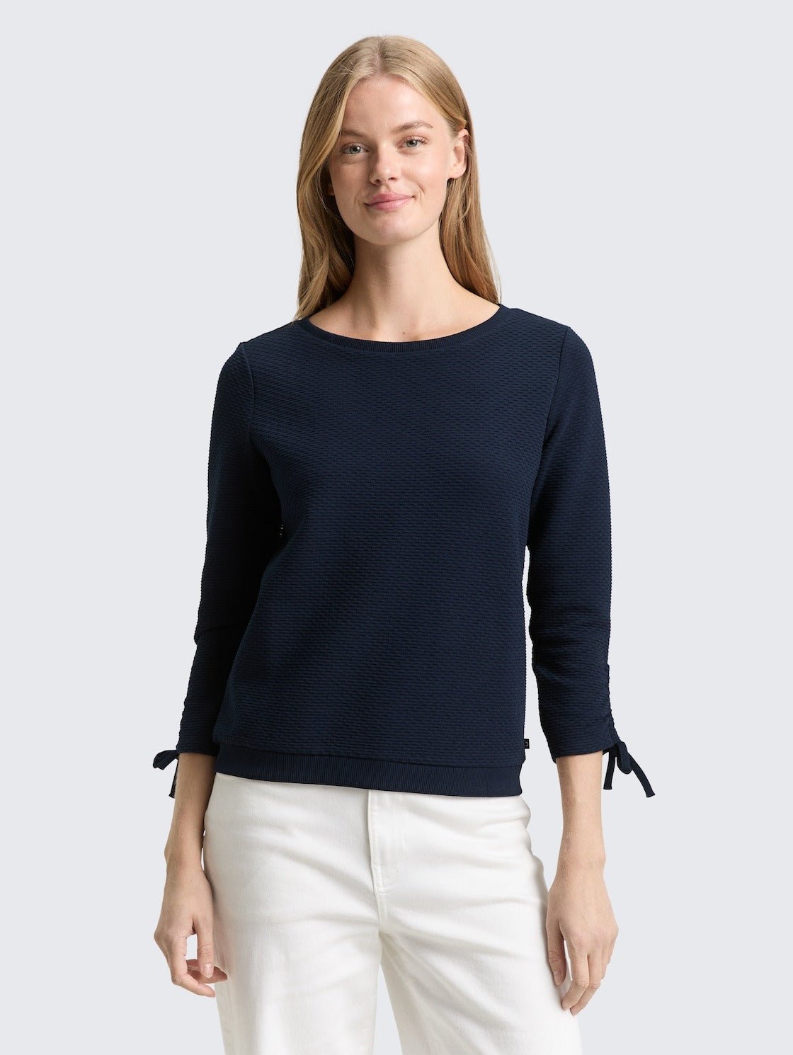 TOM TAILOR - Sweatshirt with gathered sleeves - 1047227 - Boutique Bubbles