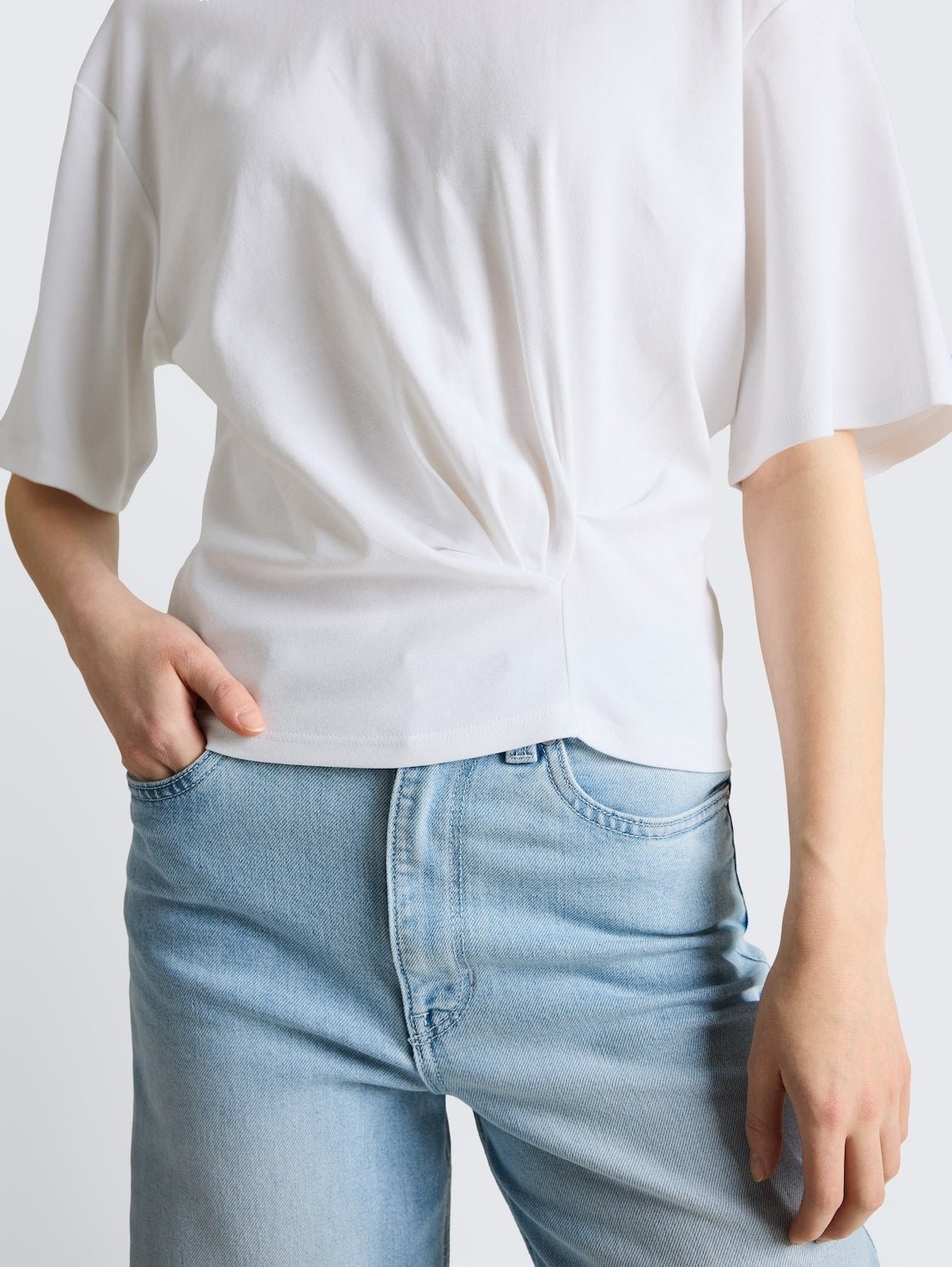 TOM TAILOR - T-shirt with knot detail - 1050839 - Boutique Bubbles