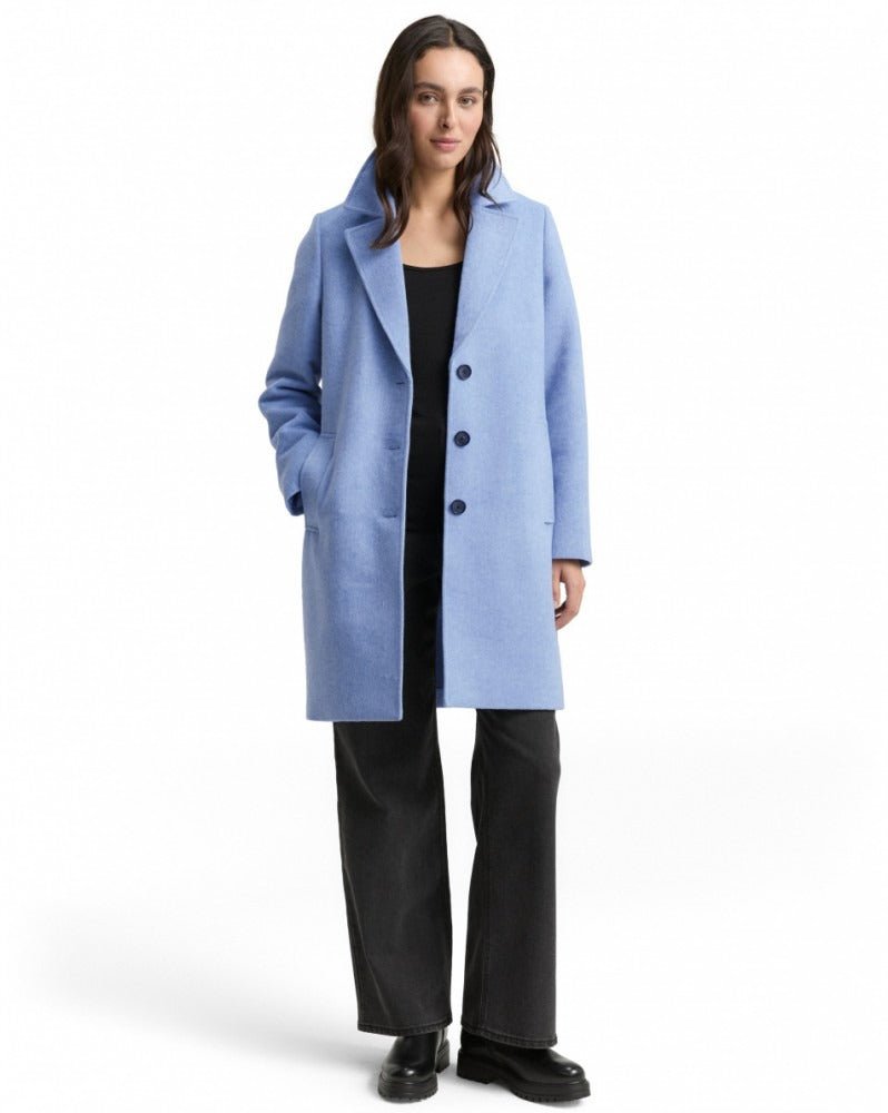 TOM TAILOR - Wool coat with slit pockets - 1046603 - Boutique Bubbles