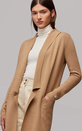 SOIA&KYO ANNABELLA - coatigan coupe droite avec poche plaquée