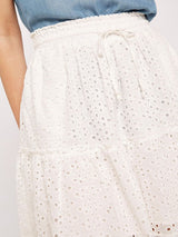 APRICOT - Broderie Anglaise Tiered Skirt - Boutique Bubbles