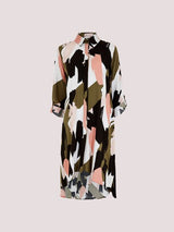 APRICOT - Brushstroke Print Dress - 702851 - Boutique Bubbles