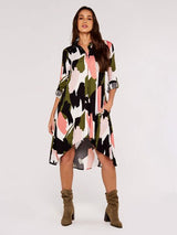 APRICOT - Brushstroke Print Dress - 702851 - Boutique Bubbles