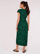APRICOT - Brushstroke Print Wrap Dress- 707092 - Boutique Bubbles