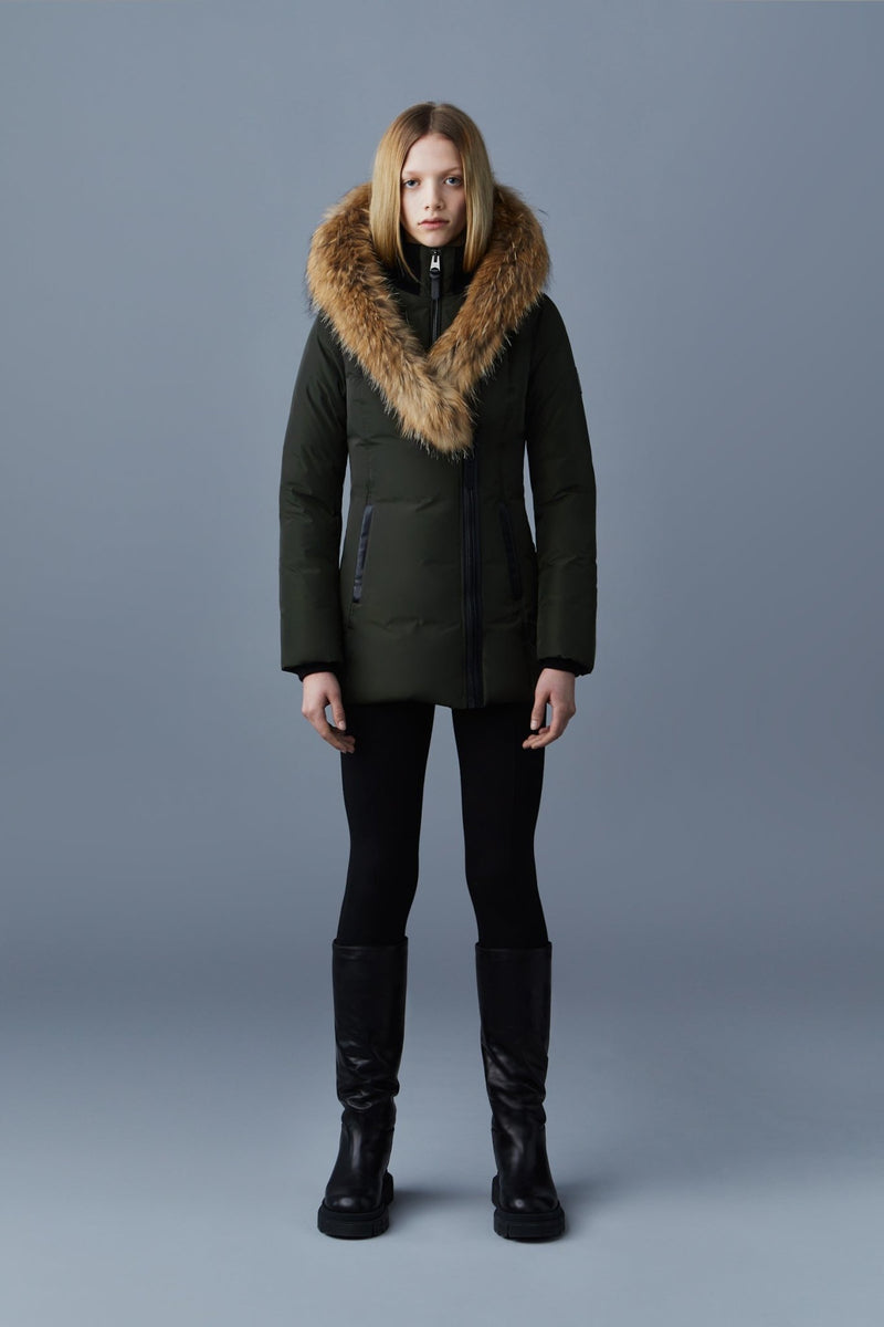 MACKAGE ADALI-F down coat with natural fur Signature Mackage Collar (WITH LOGO ON THE LEFT SLEEVE) - Boutique Bubbles