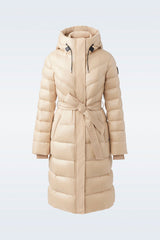 MACKAGE CORALIA light down coat with hood and sash belt - Boutique Bubbles