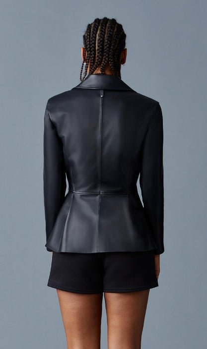 MACKAGE DAY- leather biker jacket with peplum - Boutique Bubbles