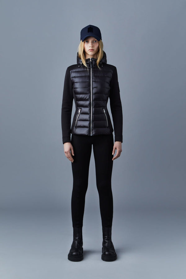 MACKAGE DELLA - mixed-media jacket with tunnel hood - Boutique Bubbles