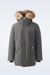 MACKAGE EDWARD-F - 2-in-1 down parka with hooded bib and natural fur for men - Boutique Bubbles