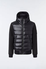 MACKAGE FRANK - mixed-media bomber jacket with hood - Boutique Bubbles