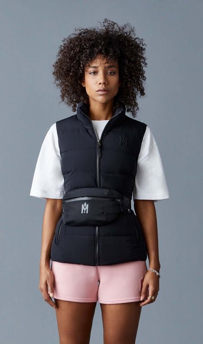 MACKAGE GISELA - stretch light down vest with stand collar - Boutique Bubbles