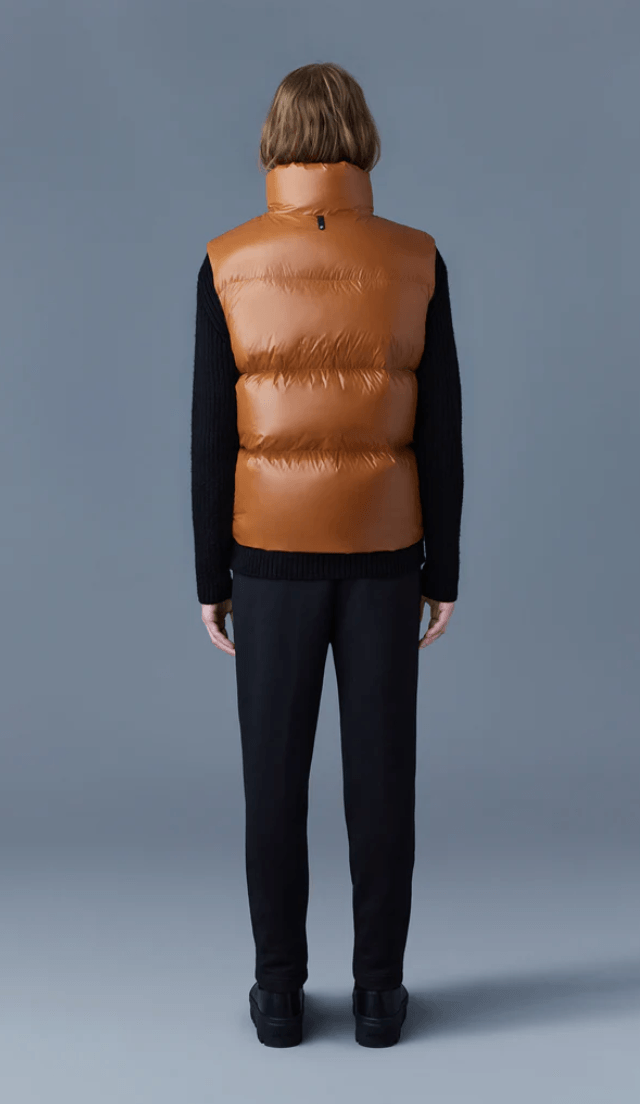 MACKAGE KANE MEN - lustrous light down vest with funnel collar - Boutique Bubbles