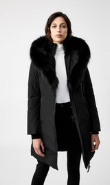 MACKAGE KAY-BX-down coat with signature silverfox fur collar - Boutique Bubbles