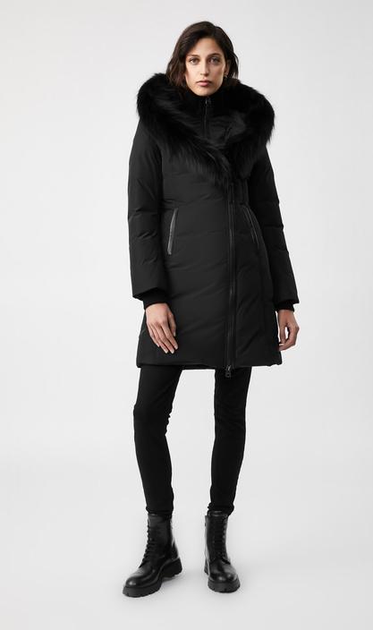 MACKAGE KAY-BX-down coat with signature silverfox fur collar - Boutique Bubbles