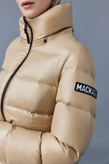MACKAGE MADALYN-V - lustrous light down jacket with hood for ladies - Boutique Bubbles