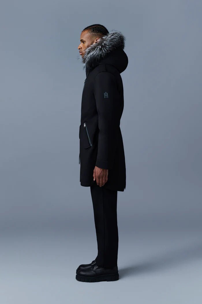 MACKAGE MORITZ-X- rabbit fur-lined twill parka with removable silver fox fur trim - Boutique Bubbles