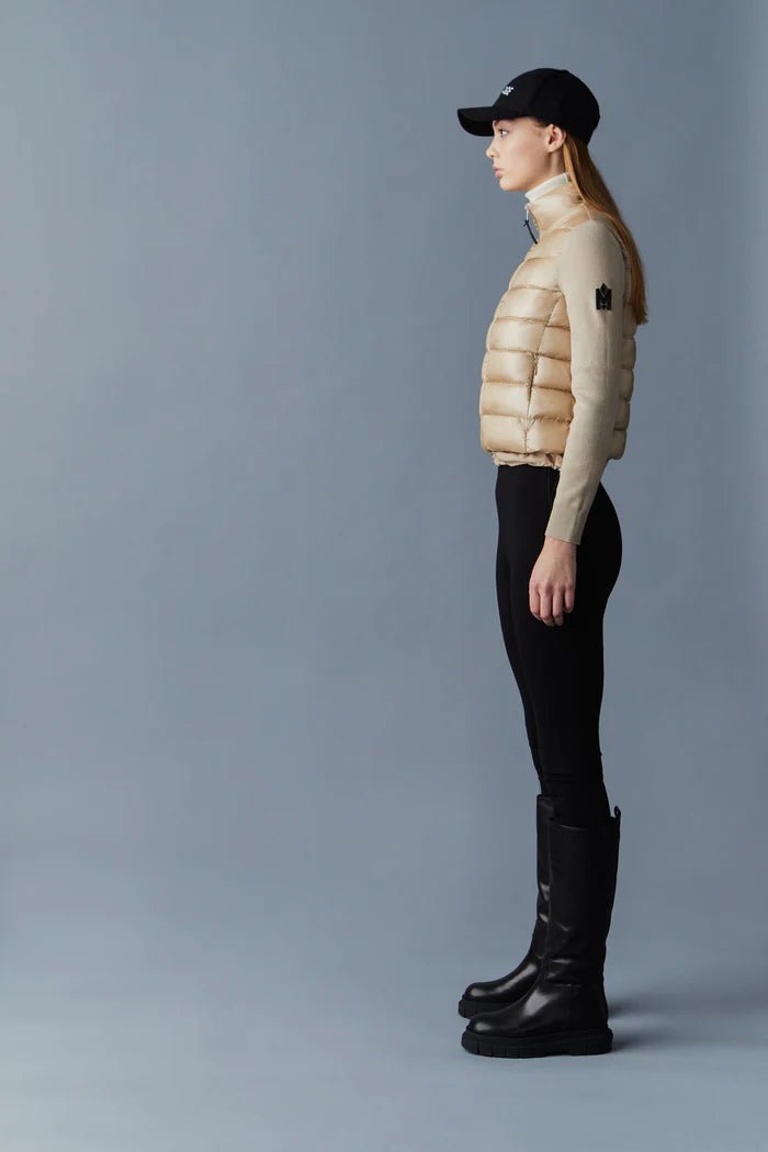 MACKAGE OCEANE-Z - mixed-media cardigan - Boutique Bubbles