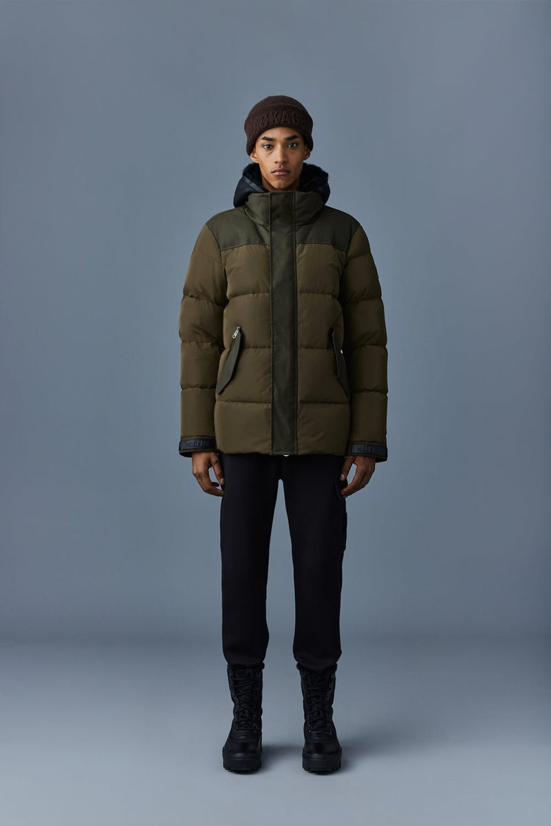 MACKAGE RILEY Classic Down Jacket With Removable Shearling Bib