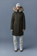 MACKAGE SHILOH-F - 2-IN-1 fitted down coat with removable bib and natural fur - Boutique Bubbles