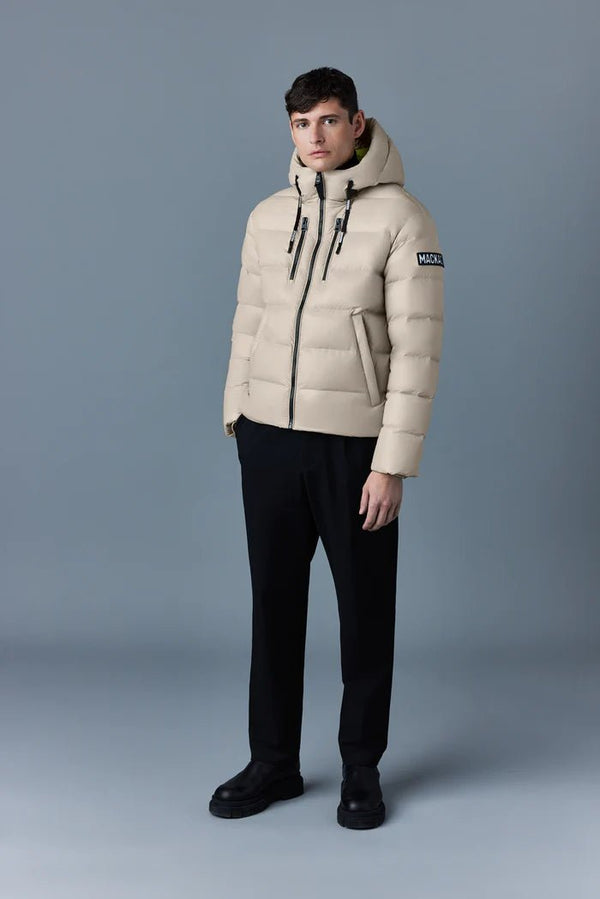 MACKAGE VICTOR - lustrous light down jacket with hood for men - Boutique Bubbles