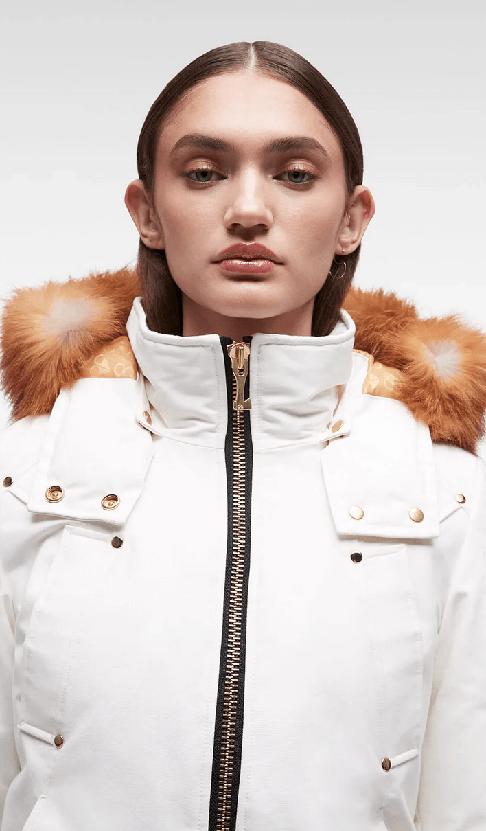 MOOSE KNUCKLES - GOLD DEBBIE BOMBER FUR - Boutique Bubbles