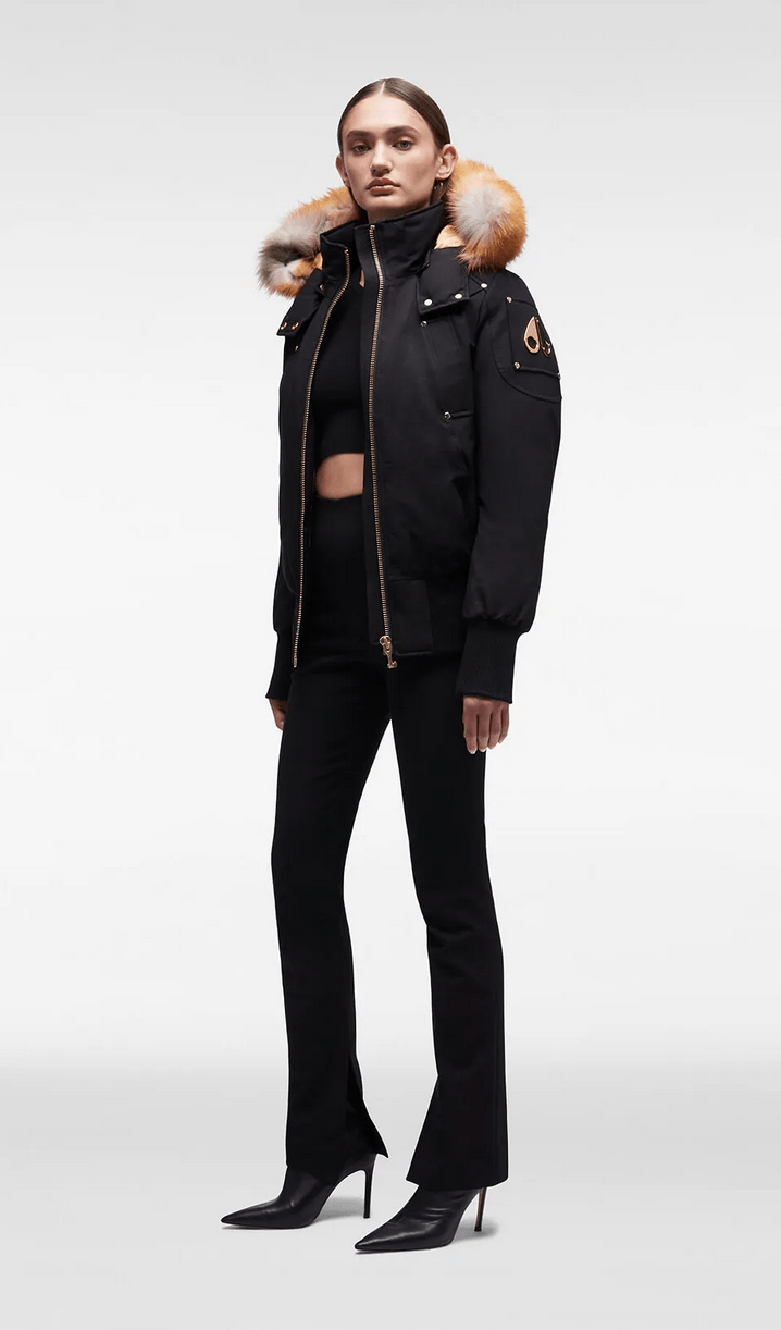 MOOSE KNUCKLES - GOLD DEBBIE BOMBER FUR - Boutique Bubbles