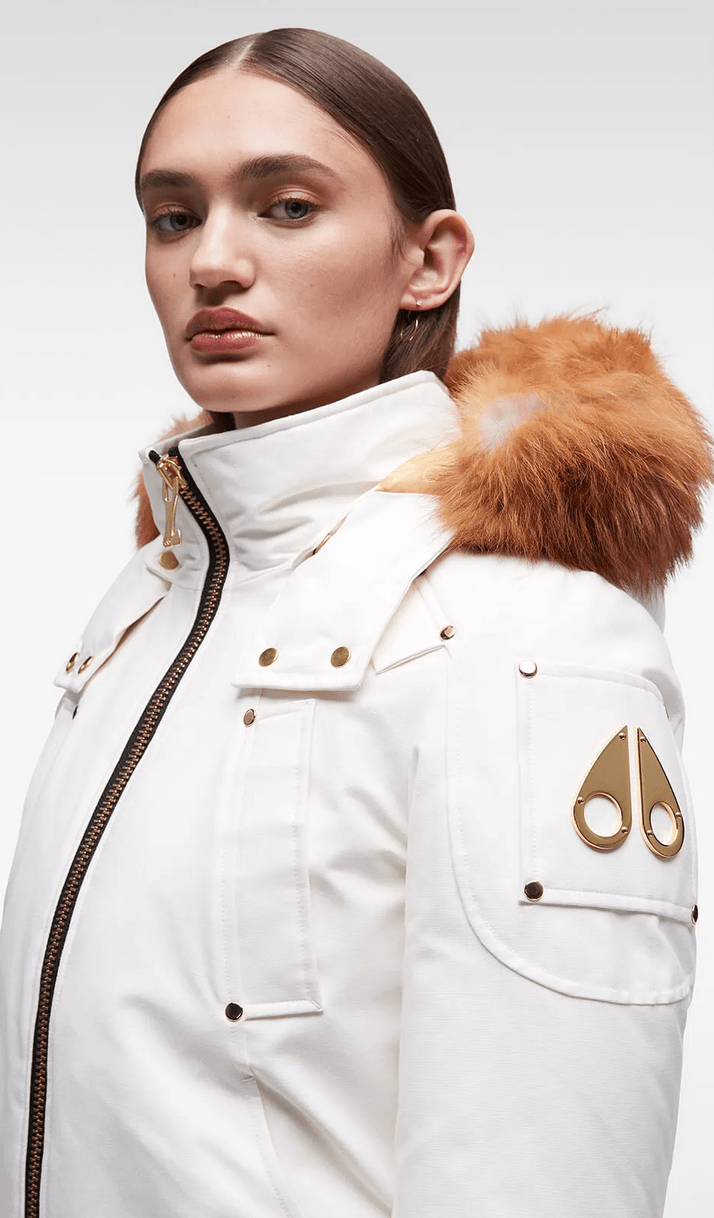 MOOSE KNUCKLES - GOLD DEBBIE BOMBER FUR - Boutique Bubbles