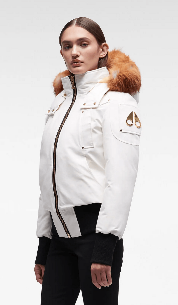 MOOSE KNUCKLES - GOLD DEBBIE BOMBER FUR - Boutique Bubbles