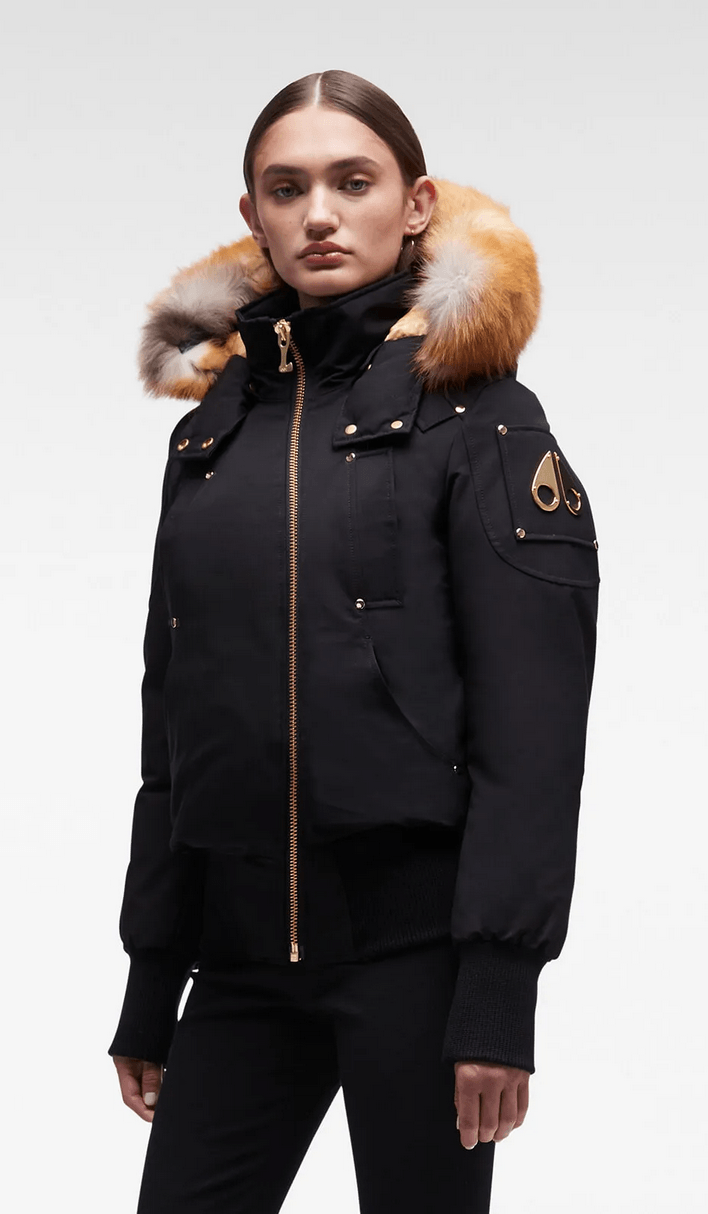 MOOSE KNUCKLES - GOLD DEBBIE BOMBER FUR - Boutique Bubbles