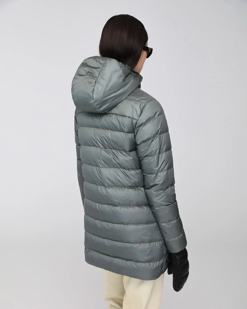 QUARTZ Co LIVIA-MID - lightweight down hooded jacket - Boutique Bubbles